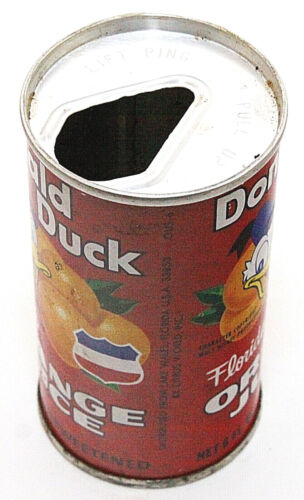 1970s Vintage Donald Duck 6 Fl Oz Retro Orange Juice Can USA Lake Wales FL - Picture 3 of 6