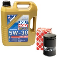 MotoröL Set 5W-30 5 Liter + ÖLfilter 22550 FüR Audi 80 100 Seat Skoda VW Golf VI