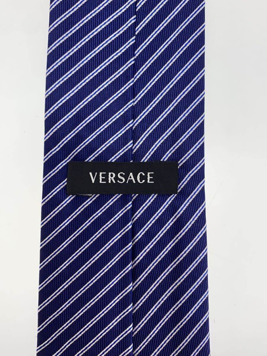 VERSACE tie silk Blue stripe Men's from Japan FedEx DHL | eBay