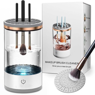 ''Rechargeable Electric Makeup Brush Cleaner - 7000rpm Deep Clean
