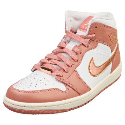 Nike Air Jordan Mid Se Womens Fashion Trainers in Red Stardust Copper  UK