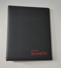 RACCOGLITORE CONTENITORE ALBUM A 2 ANELLI NERO MEDIO X MONETE + 5 FOGLI MISTI