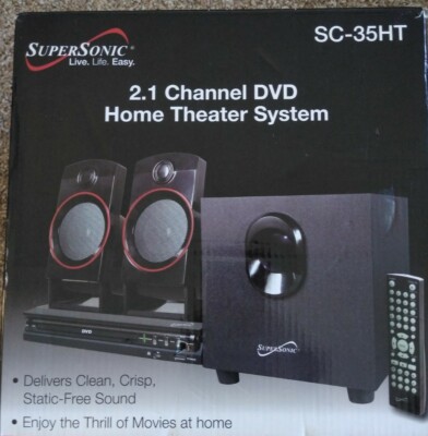 supersonic 2.1 channel dvd home theater system
