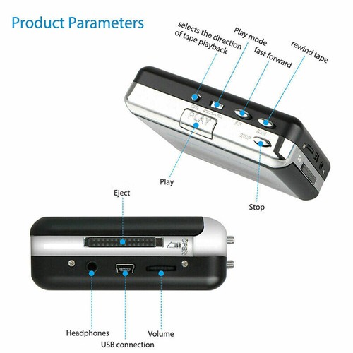 Cassette Player Portable Converter Recorder Convert Tapes to Digital MP3 Format - Picture 6 of 14