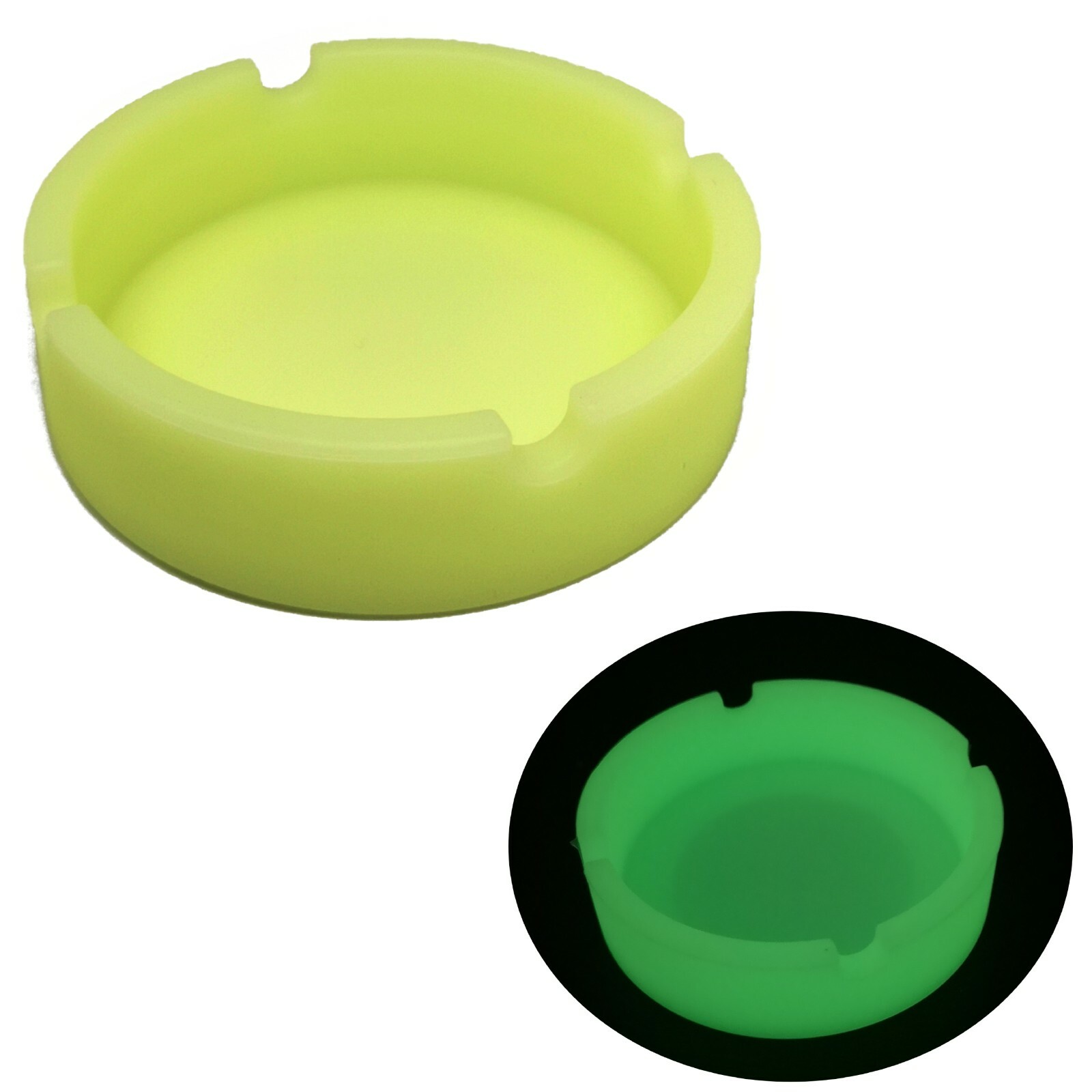Silicone Ash Tray Mould Glow In The Dark Green Cigarette Holder Tobacco Smoker