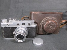 VINTAGE SOVIET RUSSIAN USSR 35mm RANGEFINDER CAMERA ZORKI-S INDUSTAR-22 M39 LENS