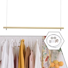 Ceiling Mounted Garment Hanger Closet Organizer  Hanging Rod Clothes Rack