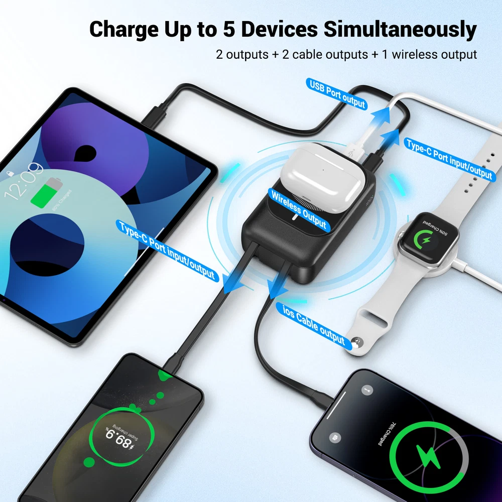 Power Bank 26800mAh Magnetic Charging Portable External Battery Backup For Phone Power Bank 26800mAh Magnetic Charging Portable External Battery Backup For Phone