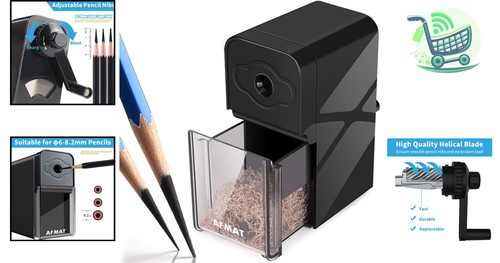 Self-Feeding Artist Pencil Sharpener with Adjustable Sharpness for Sketching - Picture 2 of 10