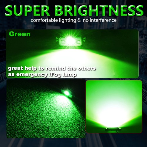 FOR Polaris RZR Turbo UTV Roll Bar Mounts Interior LED Dome Light Green w/Switch - Picture 2 of 10