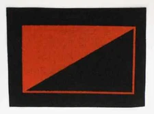 Anarchist Flag Fabric Punk Patch - Screenprinted on canvas - 6"x4.5" - anarchism