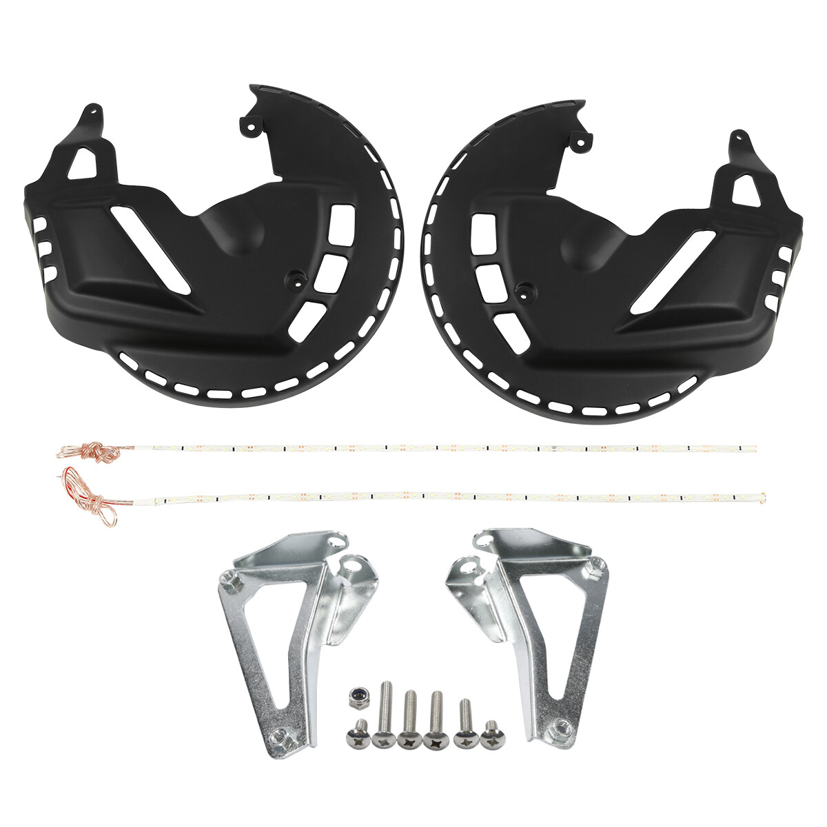 Brake Rotors Covers Blue LED Ring Of Fire Fit For Honda Goldwing 1800 01-17 F6B