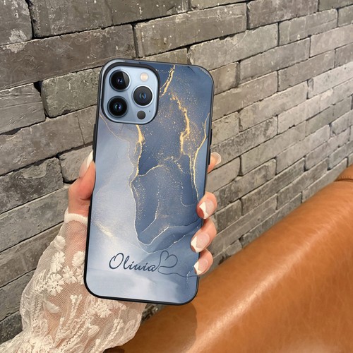 Marble Personalised Case For iPhone 16e 15 Pro Max 14 13 12 11 Soft Phone Cover - Picture 113 of 132