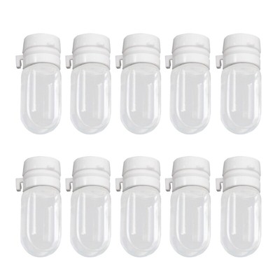 10pcs 2ml Sturdy Plastic and Glass Vials for Safe Liquid Storage Solution
