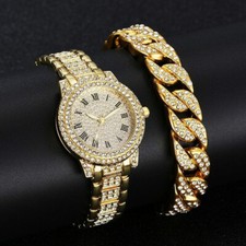 Reloj De Cuarzo Con Diamantes Para Mujer Pulsera Elegante Femenina De Marca Lujo