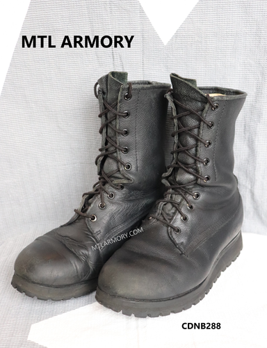 CANADIAN FORCES BLACK MK III  LEATHER COMBAT BOOTS SIZE 5 1/2- 6E - Picture 1 of 3