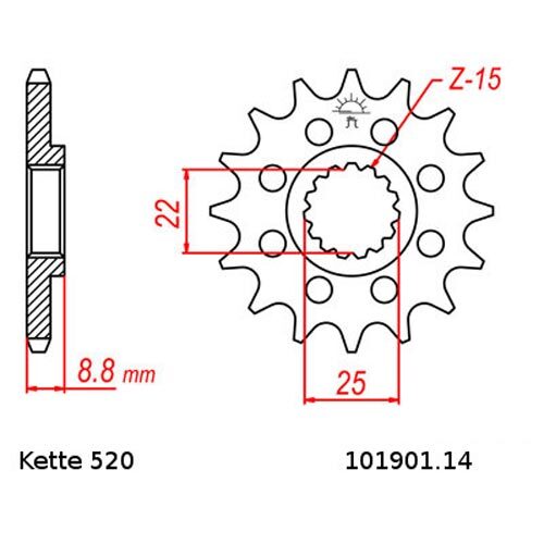 Kit Chaîne Polaris Outlaw MXR 450 08-10 Chaîne DID 520 VX2 98 Ouvrir 14/38 - Bild 2 von 4