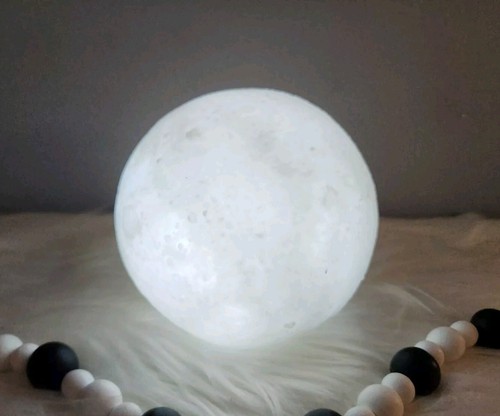 Moon Night Light Mood Lighting Battery Powered Blue And White Option