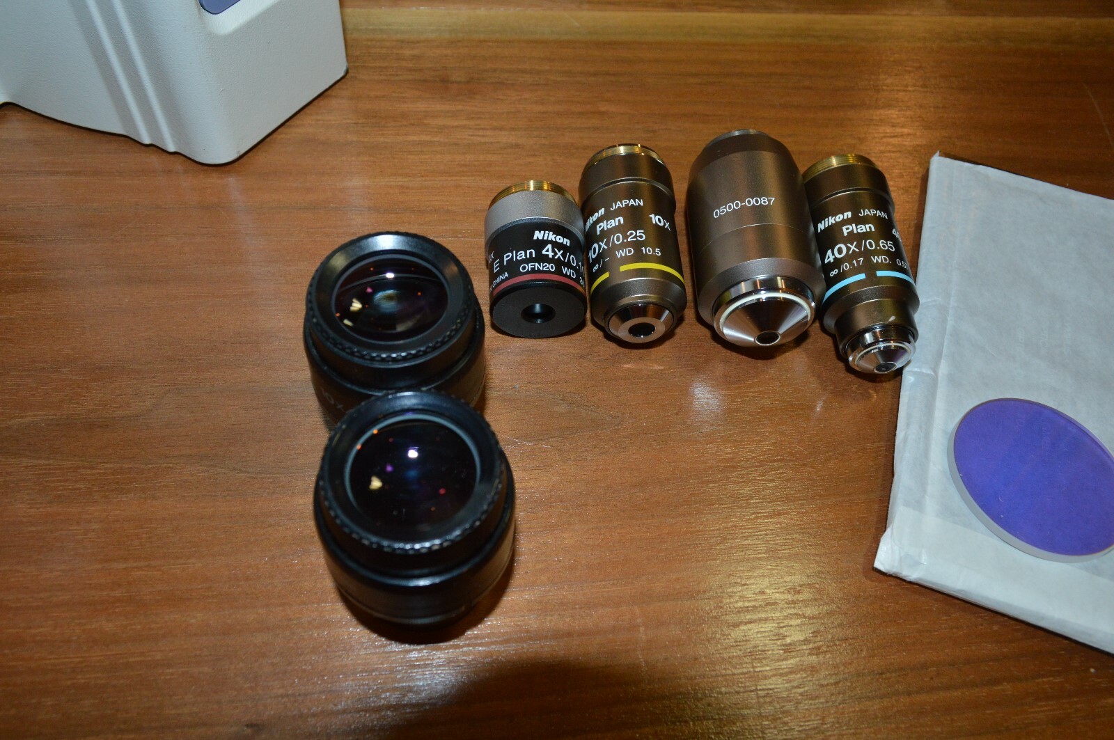Nikon Eclipse E400 microscope with ergo head and 4 plan objectives | eBay