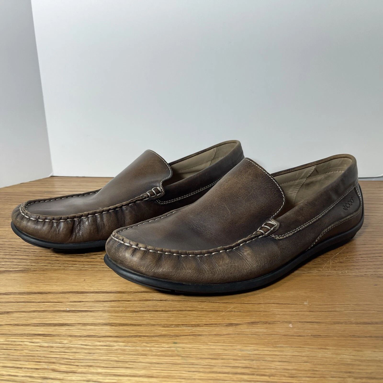 Scarpe slip on uomo Ecco 10 5 marroni in pelle comfort