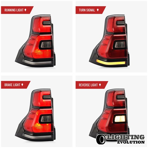 upgrade A Pair LED Taillights w/Sequential For 10-2017 Toyota Land Cruiser Prado - Picture 8 of 18