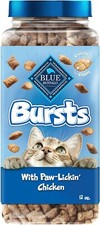 Bursts Crunchy Cat Treats, Chicken 12-oz Tub