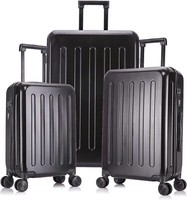 Reisekoffer Kofferset Trolley Schwarz Hartschalenkoffer 4 Rollen Und Tsa Schloss