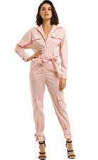 MANNING CARTELL Victory Lap Jumpsuit Pink Workwear Size 10 AU Preloved