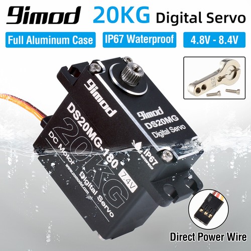 9imod DS20MG 20KG Servo digitale ingranaggio in metallo completo per auto cingolata 1/8 1/10 1/12 RC - Foto 2 di 16