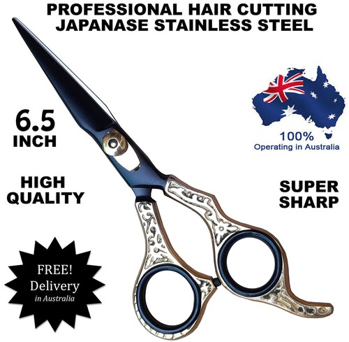 6.5"BARBER SALON HAIR HAIRDRESSING HAIRDRESSER THINNING SCISSORS RAZOR SHEARSET - Picture 10 of 12