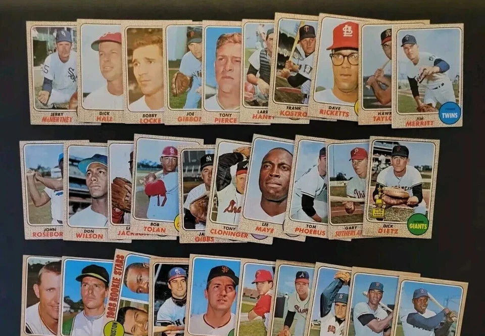 Lote de béisbol 1968 Topps - 50 excelentes tarjetas vintage - George Scott | Don Cardwell Foto 2 de 4