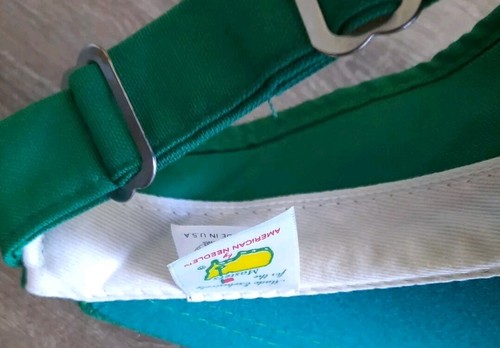 Vintage Masters Green Visor Hat Mens Adjustable Cap Augusta Golf Golfing 80s USA - Picture 9 of 11