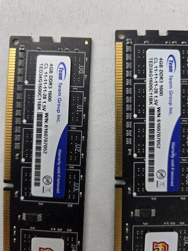 Team Group 8GB (2x4GB) DDR3-1600 TED34G1600C11BK - Picture 3 of 11