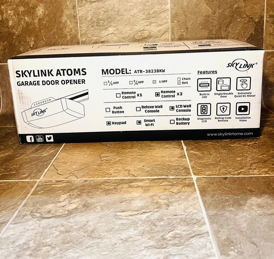 SkyLink Garage Door Opener 1-HPF Heavy Duty Belt Drive W/ Quiet Motor Dual LED - Image 3 of 4