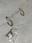 J Hoop Natural Diamonds And 14k Gold Earrings — photo 2