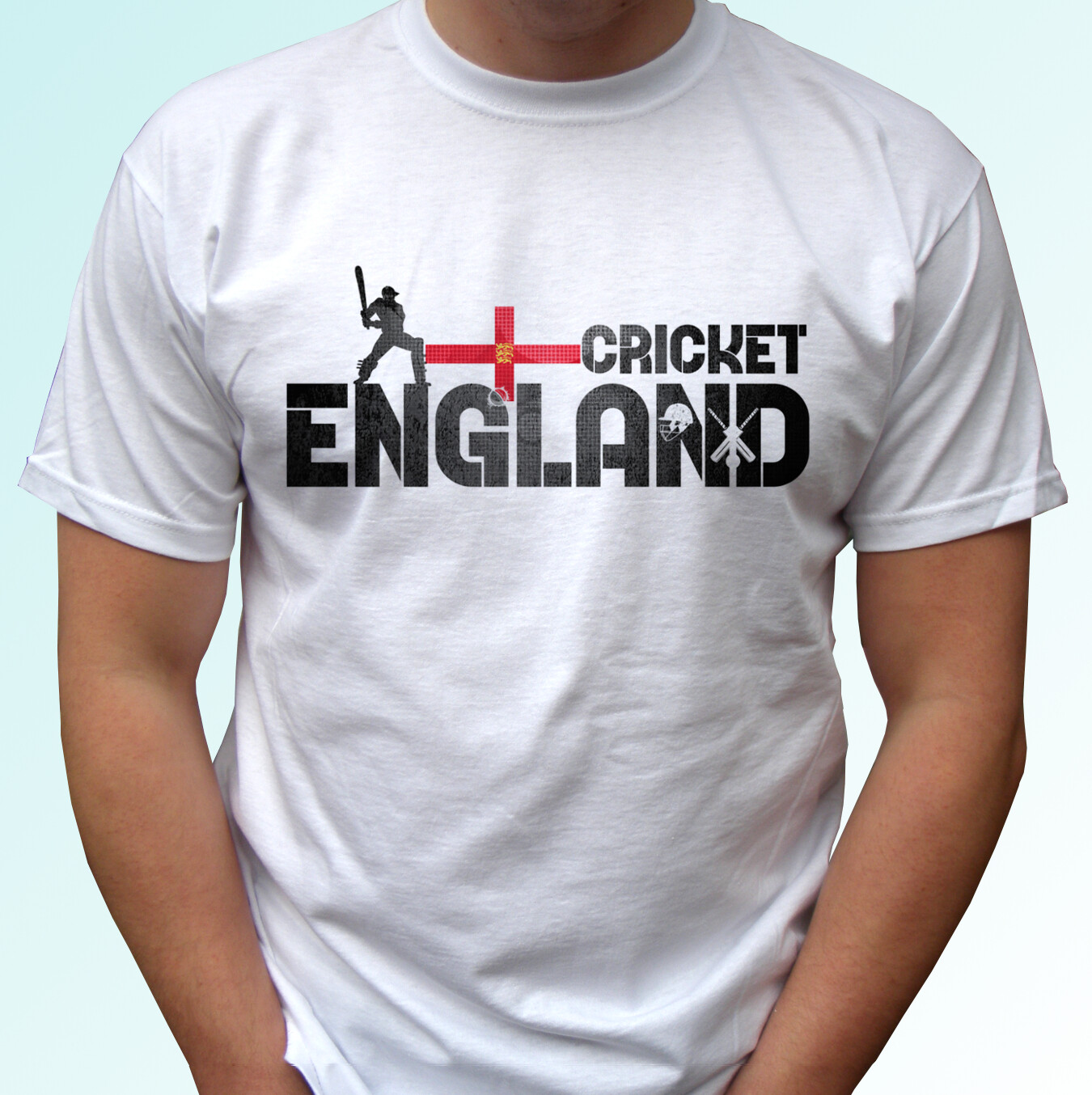 England Cricket t shirt top flag great britain white tee mens womens