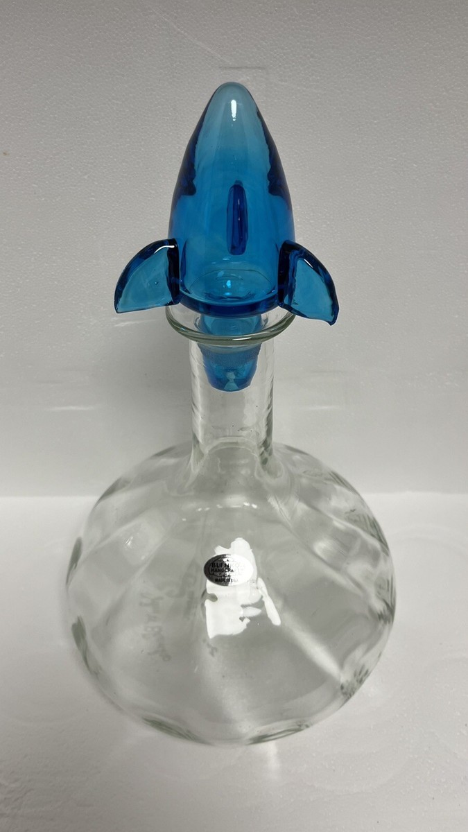 BLENKO ブレンコ　アートガラス　ひょうたん　オブジェ　ヴィンテージ Blenko Glass Lift Off Decanter - Turquoise | eBay