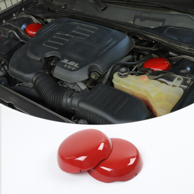 Savadi-Car Red ABS Engine Suspension Cover Trim For 2009+ Dodge Challenger & Charger – 2-Piece Set