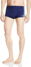 New ADIDAS Men's Mesh Drag Swim Briefs Suit Trunks Navy 26