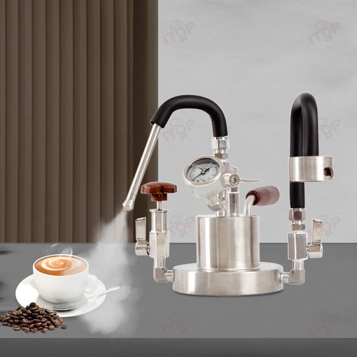 Manual Espresso Maker Stainless Moka Coffee Machine With Milk Frothing Function - Picture 10 of 10