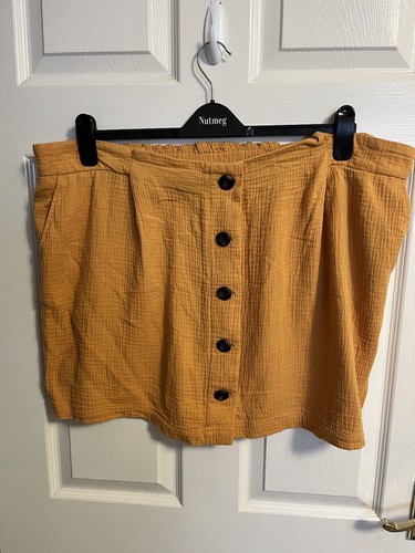 Ladies Burnt Orange Short Skirt From George Size 22 Excellent Condition Elastic