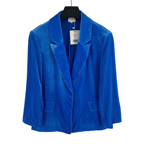 An'Ge Damen Blauer Corduroy Blazer Jacke Größe XL
