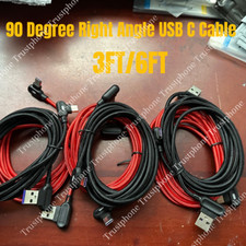 90 Degree Right Angle USB-C to A Cable Charger Type C Cord For Samsung Galaxy