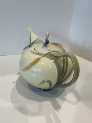 FRANZ トゥカン デザイン 皿 FRANZ Dragonfly Hand Painted & Signed Porcelain Teapot NEW IN BOX
