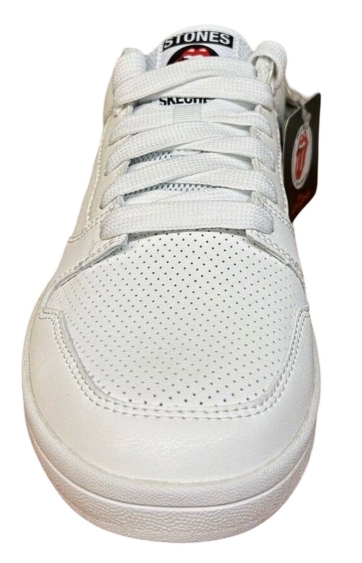 Men's 11 US SKECHERS x ROLLING STONES Union Jack EURO LICK White