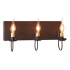 Irvin's Tinware 3 Arm Wood Vanity Light - Primitive Hartford Color Choices