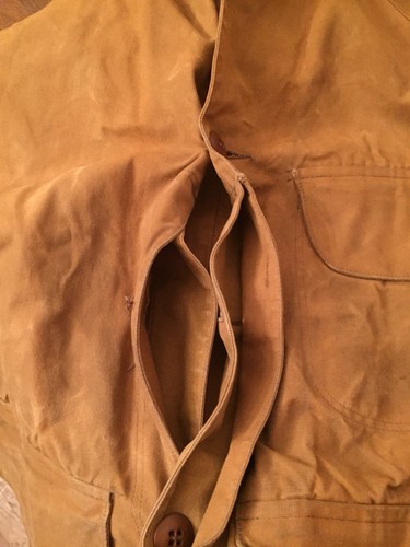 Vintage 1930's Duxbak Field Jacket Men's 1/2 Moon Canvas Duck Hunting Coat 40 - Picture 5 of 11