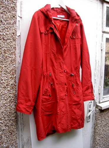 CASUAL COMFORT RED RAINCOAT 16 18 XL LARGE MACK - Picture 1 of 4