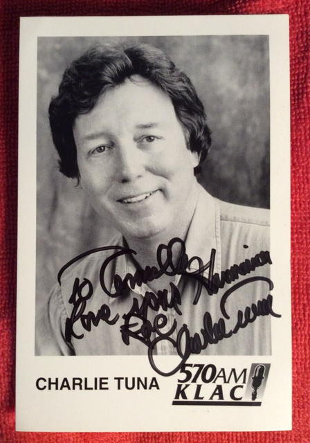CHARLIE TUNA 570 AM KLAC AUTOGRAPH SIGNED SIGNATURE ORIGINAL VINTAGE PHOTOGRAPH CHARLIE TUNA 570 AM KLAC AUTOGRAPH SIGNED SIGNATURE ORIGINAL VINTAGE PHOTOGRAPH