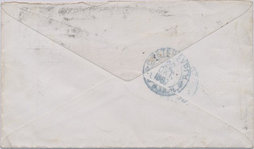 GB 1887 QV superb cover with 1d venetian red (JA) and 1½d lilac (NH) to RUSSIA - Picture 2 of 3